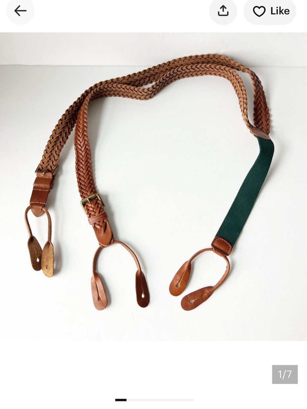 Polo by Ralph Lauren Braided Leather Suspenders